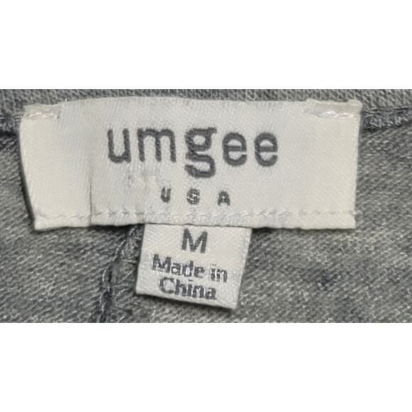 Umgee Gray Heathered Layered Hem Scoop Neck Medium Lightweight Soft Flowy - Picture 3 of 7